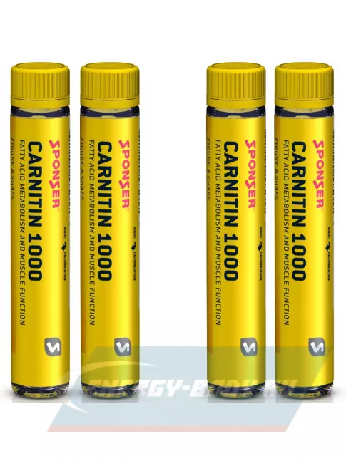 L-Карнитин SPONSER L-CARNITINE 1000 TRINKAMPULLE 4 x 25 мл, Персик