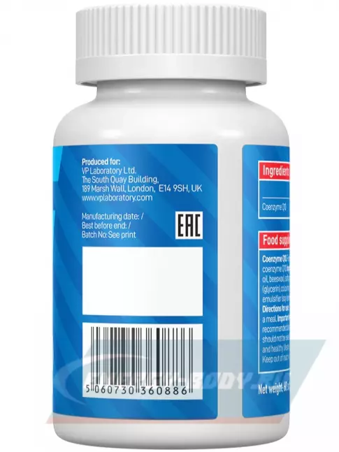  VP Laboratory COENZYME CoQ10 60 капсул