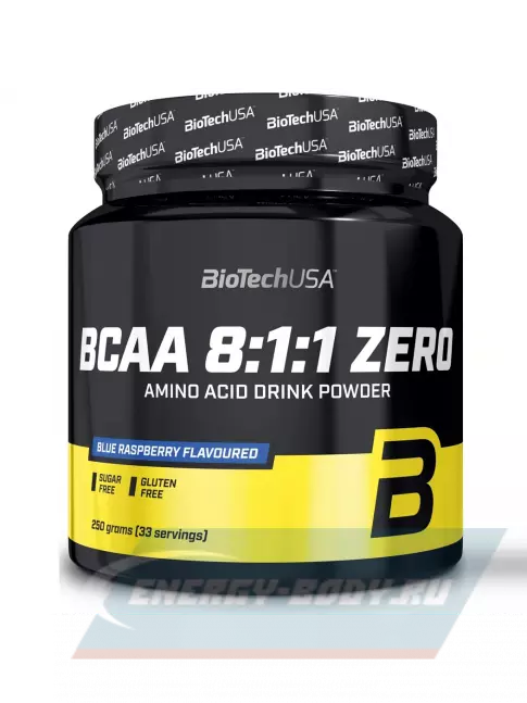 ВСАА BioTechUSA BioTech BCAA 8:1:1 300 г, Голубая малина