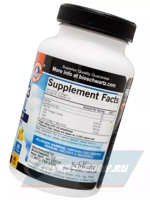 Omega 3 BioSchwartz Omega 3 Fish Oil 1200 90 капсул