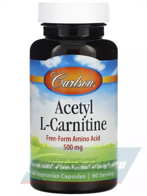 L-Карнитин Carlson Labs Acetyl L-Carnitine 60 вегетарианских капсул