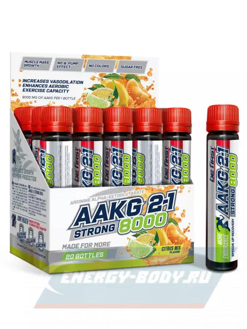  Be First AAKG 8000 STRONG 20 x 25 мл, Цитрусовый микс