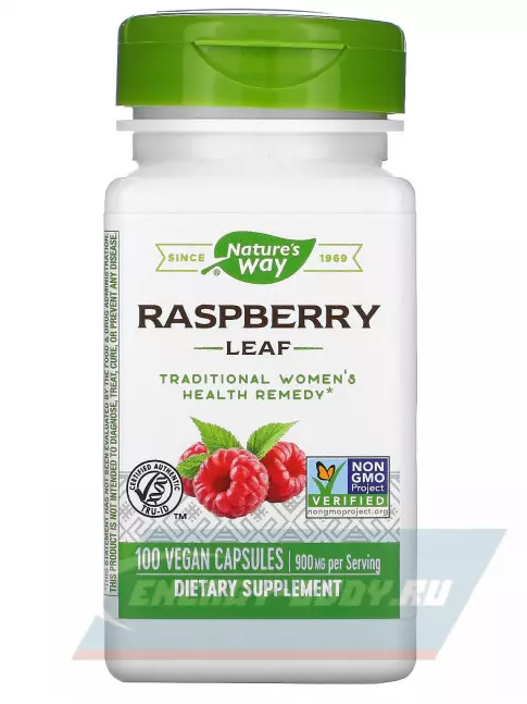  Nature's Way Raspberry Leaf 100 веганских капсул