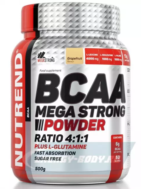 ВСАА NUTREND BCAA MEGA STRONG 4:1:1 500 г, Грейпфрут