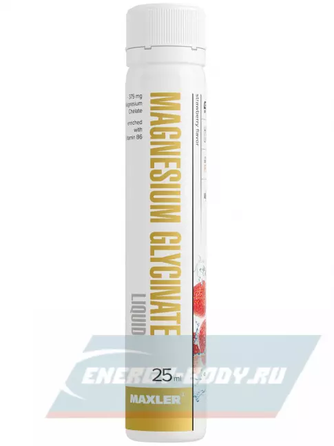  MAXLER Magnesium Glycinate Liquid 14 x 25 мл, Клубника