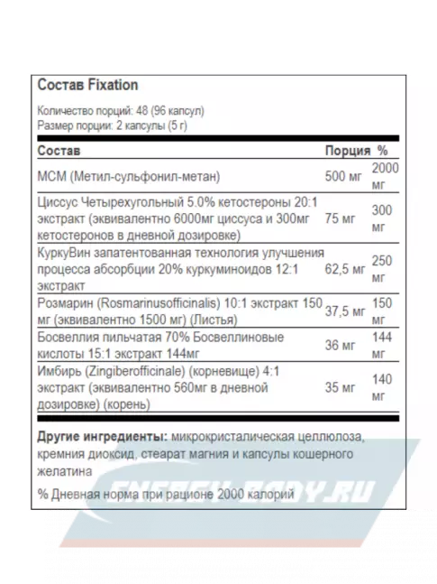 Суставы, связки Magnum Fixation 96 капсул