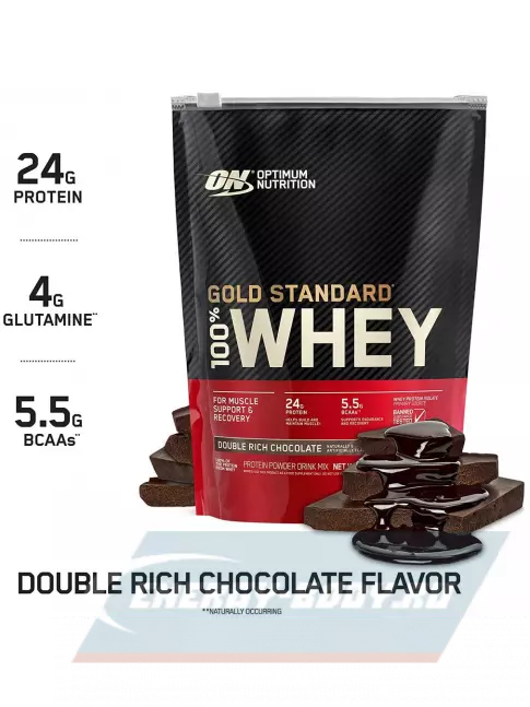  Optimum Nutrition 100% Whey Gold Standard 454 г, Двойной шоколад