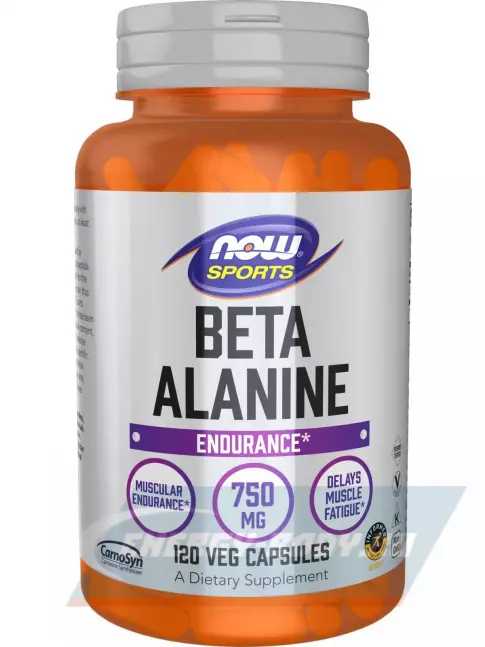  NOW FOODS Beta-Alanine 750 mg 120 веган капсул