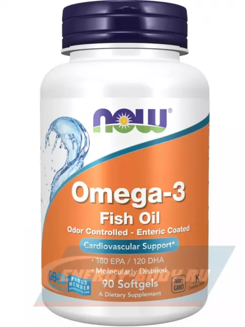 Omega 3 NOW FOODS Omega-3 Fish Oil 1000 mg 90 гелевых капсул