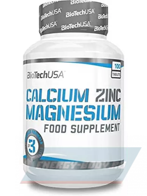BioTechUSA Calcium-Zinc-Mag 100 таблеток, Нейтральный BioTechUSA Calcium-Zinc-Mag 100 таблеток, Нейтральный