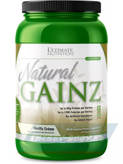 Гейнер Ultimate Nutrition Natural Gainz Whey Protein Powder 1666 г, Ванильный крем