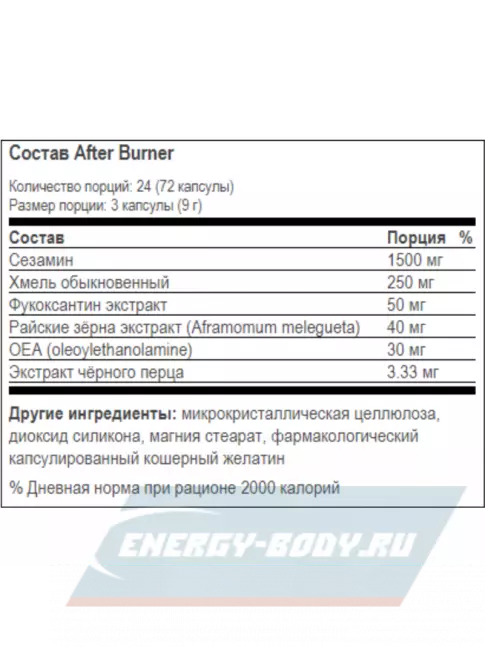  Magnum After Burner 72 капсулы