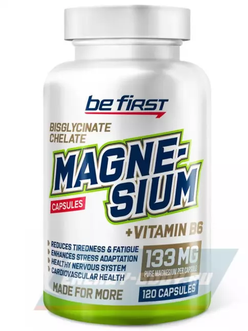  Be First Magnesium Chelate + B6 120 капсул