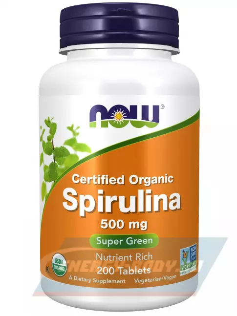  NOW FOODS Spirulina 500 mg 200 таблеток