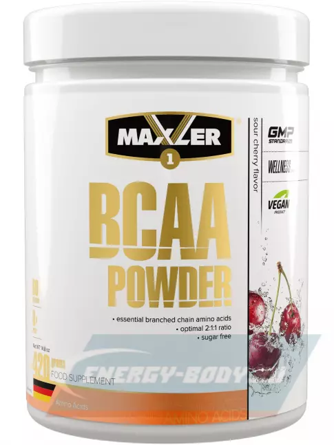 ВСАА MAXLER BCAA Powder 2:1:1 Sugar Free EU 420 г, Кислая вишня