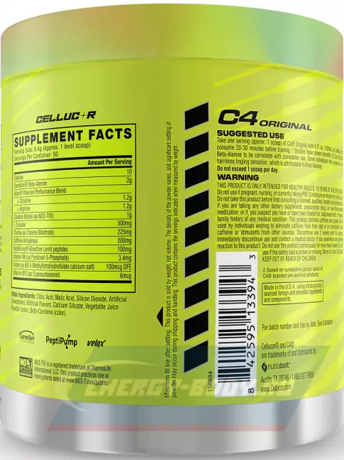 Предтерник Cellucor C4 Pre-Workout 470 г, Арбуз