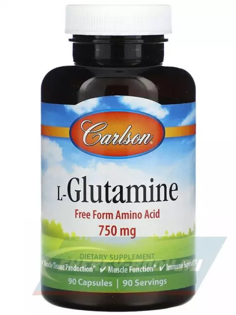 Глютамин Carlson Labs L-Glutamine 90 капсул, Нейтральный