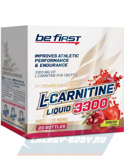L-Карнитин Be First L-Carnitine Liquid 3300 mg 20 х 25 мл, Барбарис