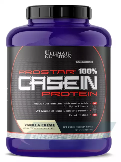  Ultimate Nutrition PROSTAR 100% CASEIN 2270 г, Ваниль крем