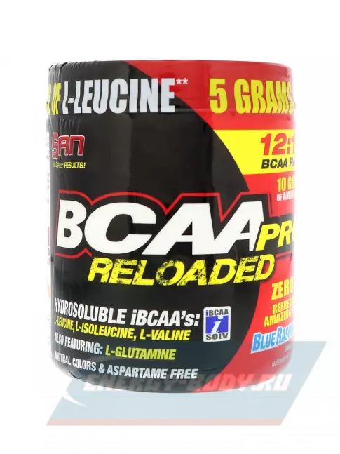 ВСАА SAN BCAA-PRO Realoded 12:1:1 114 г, Голубая малина