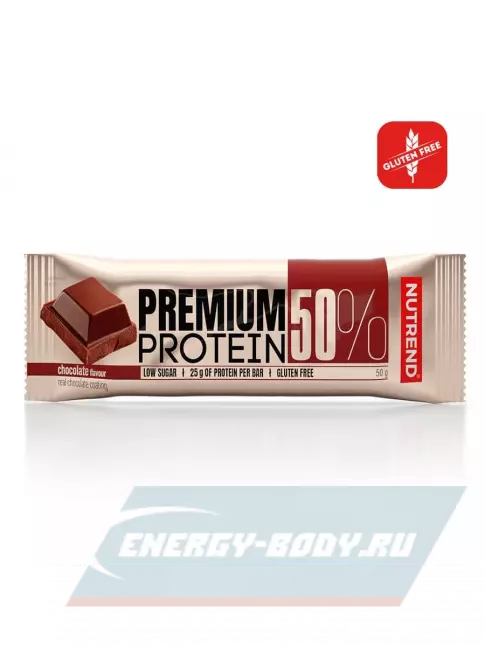 Батончик протеиновый NUTREND Premium Protein 50 Bar 50 г, Шоколад