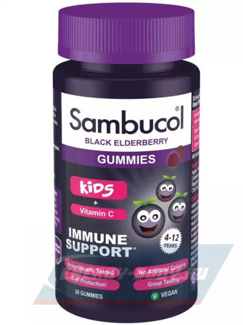  Sambucol Kids+Vitamin C Gummies 30 жевательных конфет