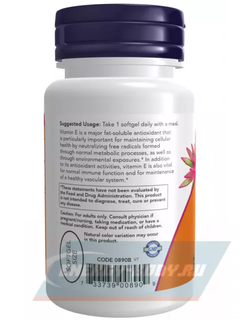  NOW FOODS E-400 With Mixed Tocopherols 100 капсул
