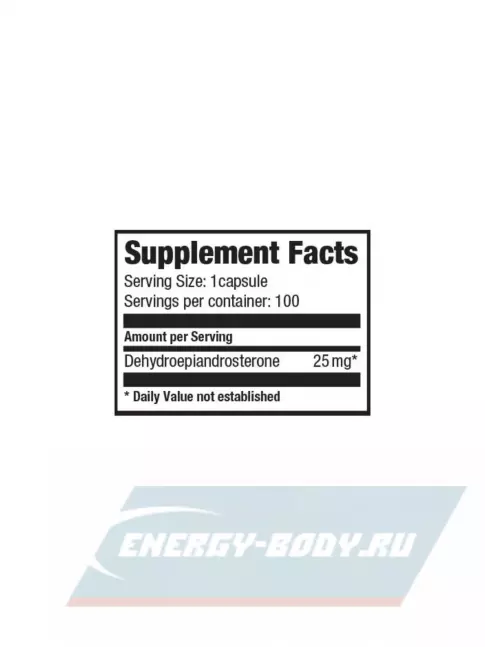  Ultimate Nutrition DHEA 100 капсул