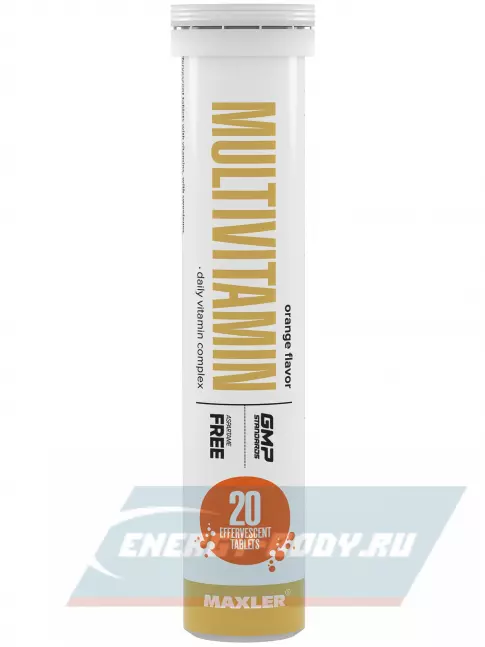  MAXLER Multivitamin Effervescent 20 шипучих таблеток, Апельсин