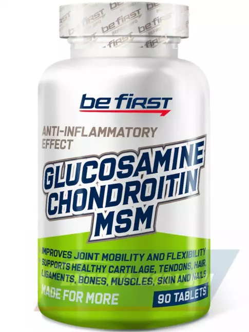 Суставы, связки Be First Glucosamine Chondroitin MSM (глюкозамин хондроитин МСМ) 90 таблеток
