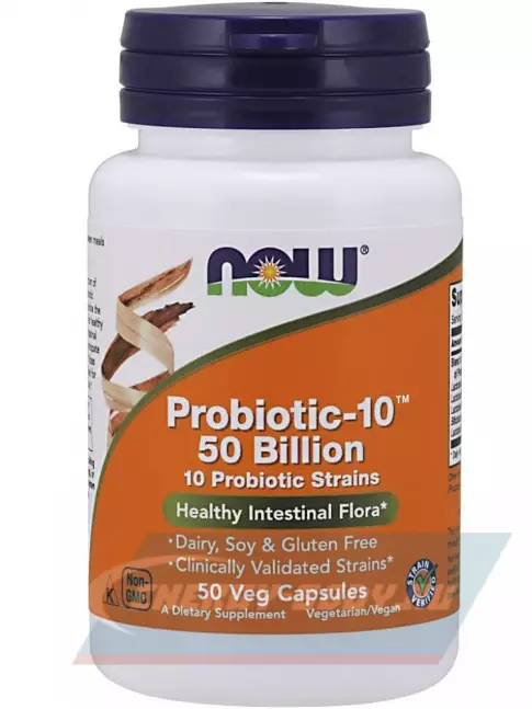  NOW FOODS Probiotic-10 50 Billion 50 веган капсул