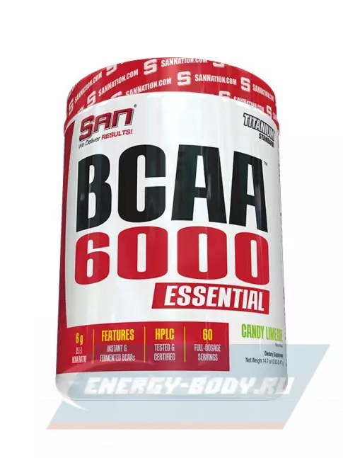 ВСАА SAN BCAA 6000 417 г, Лаймовая конфета