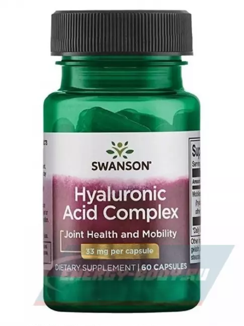 Суставы, связки Swanson Hyal-Joint Hyaluronic Acid Complex 33 mg 60 капсул