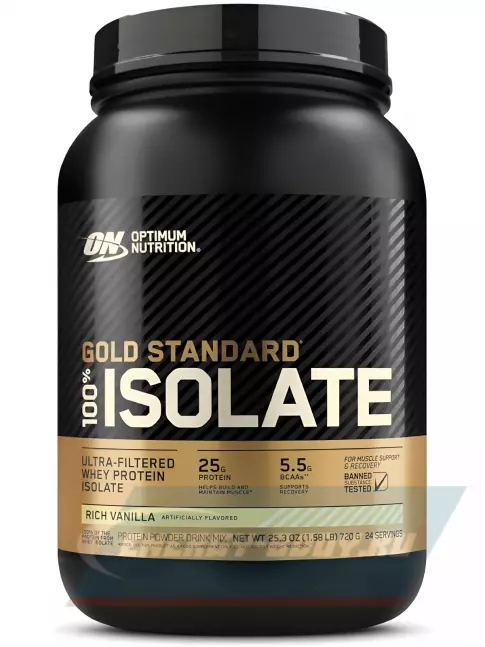  Optimum Nutrition 100% Isolate Gold Standard 720 г, Ваниль