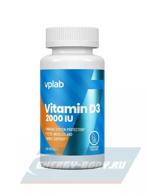  VP Laboratory Vitamin D3 2000 IU 240 капсул