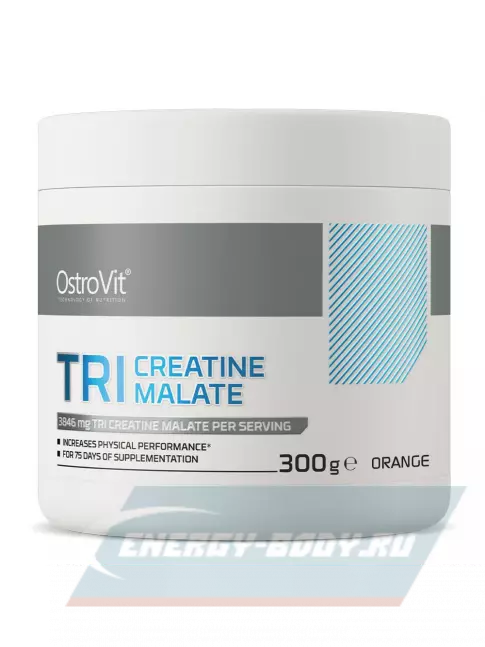  OstroVit TRI Creatine Malate 300 г, Апельсин