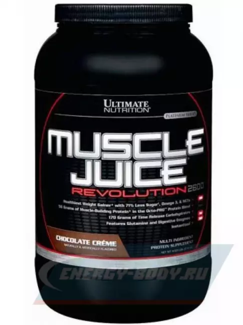 Гейнер Ultimate Nutrition Muscle Juice Revolution 2600 2120 г, Шоколад