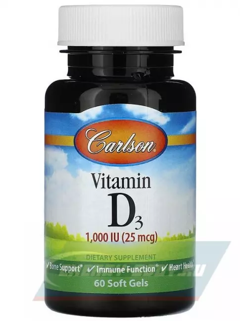  Carlson Labs Vitamin D 1000 IU 60 капсул