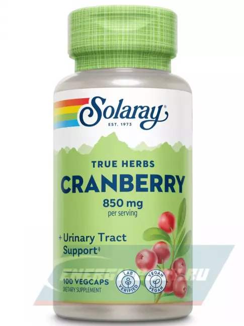  Solaray Cranberry Berry 850 mg 100 веган капсул