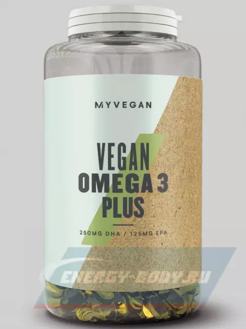 Omega 3 Myprotein Vegan Omega-3 Plus 250mg DHA Algae Oil 90 вегатарианские капсулы