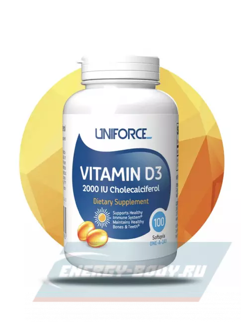  Uniforce Vitamin D3 2000 IU 100 капсул