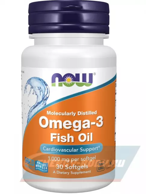 Omega 3 NOW FOODS Omega-3 Fish Oil 1000 mg 30 гелевых капсул