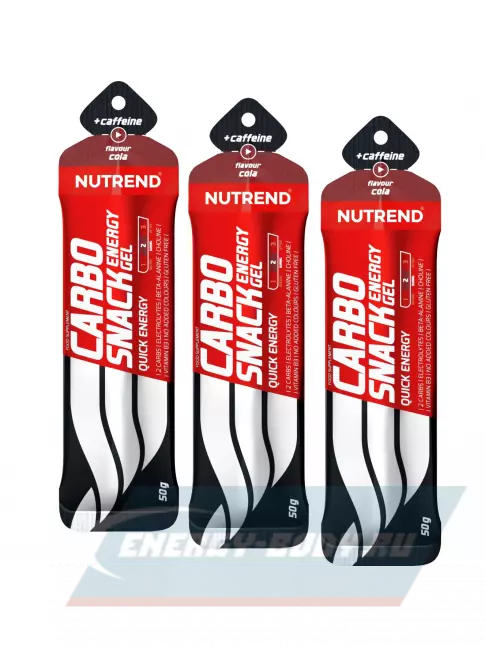 Энергетический гель NUTREND Carbosnack 60mg caffeine саше 3 шт x 50 г, Кола