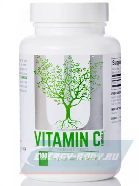  UNIVERSAL NUTRITION Vitamin C 1000 Formula 100 капсул, Нейтральный