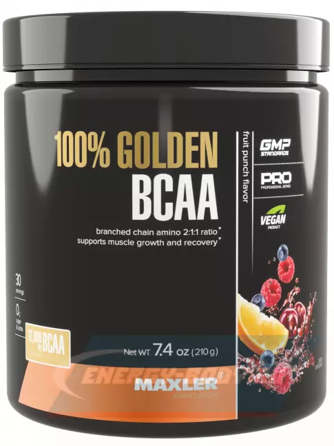 ВСАА MAXLER 100% Golden BCAA 210 г, Фруктовый пунш