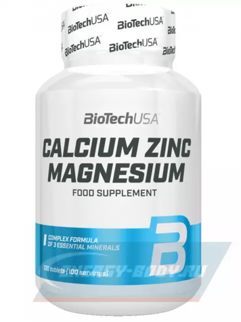 BioTechUSA Calcium-Zinc-Mag 100 таблеток, Нейтральный BioTechUSA Calcium-Zinc-Mag 100 таблеток, Нейтральный