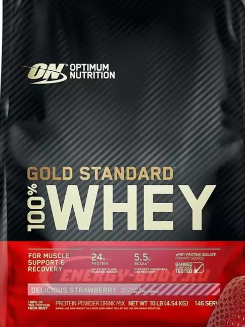  Optimum Nutrition 100% Whey Gold Standard 4545 г, Восхитительная клубника