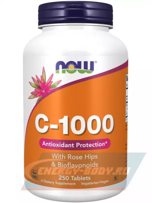  NOW FOODS C-1000 with Rose Hips and Bioflavonoids 250 таблеток
