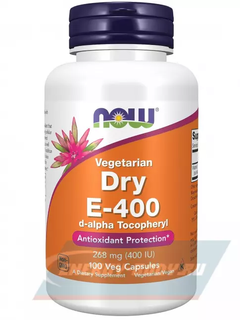  NOW FOODS E-400 d-alpha Tocopheryl 100 веган капсул