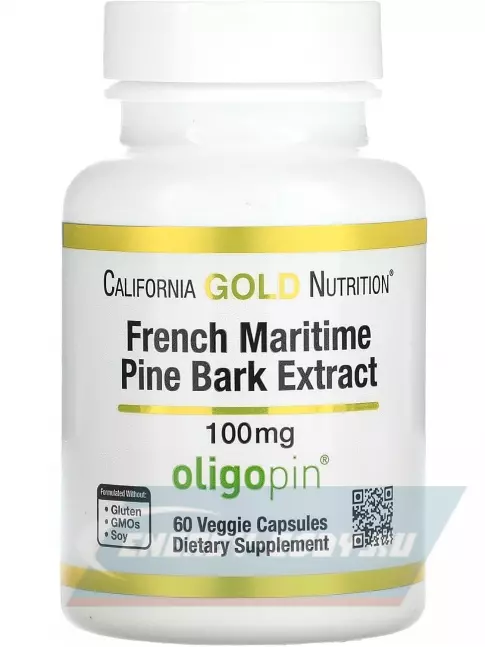  California Gold Nutrition French Maritime Pine Bark Extract 60 капсул